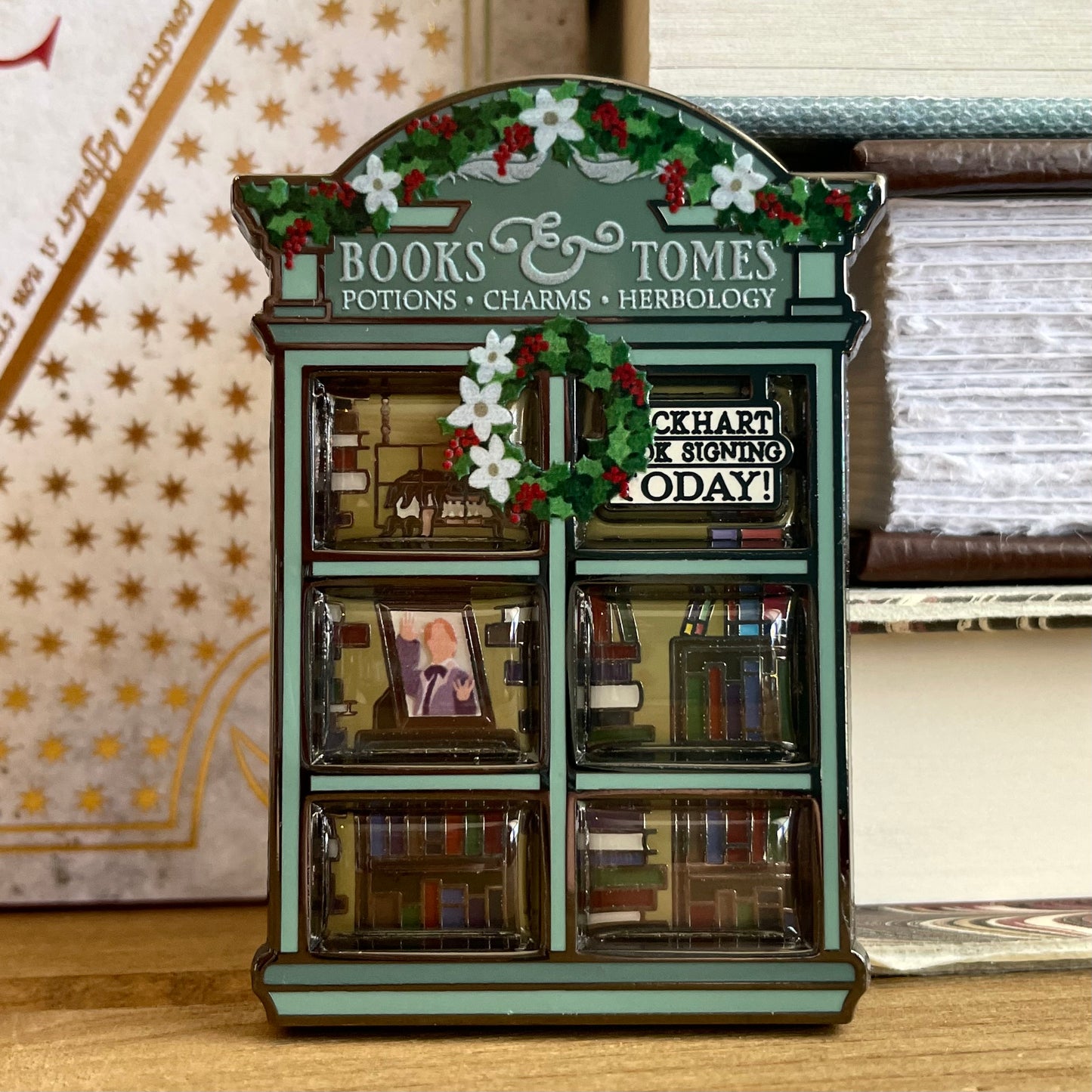 Book Shop Window Pin