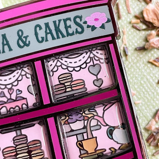 Tea Shop Window Pin