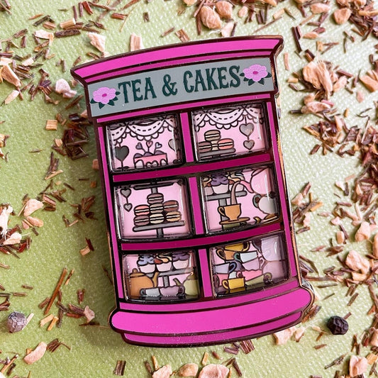 Tea Shop Window Pin