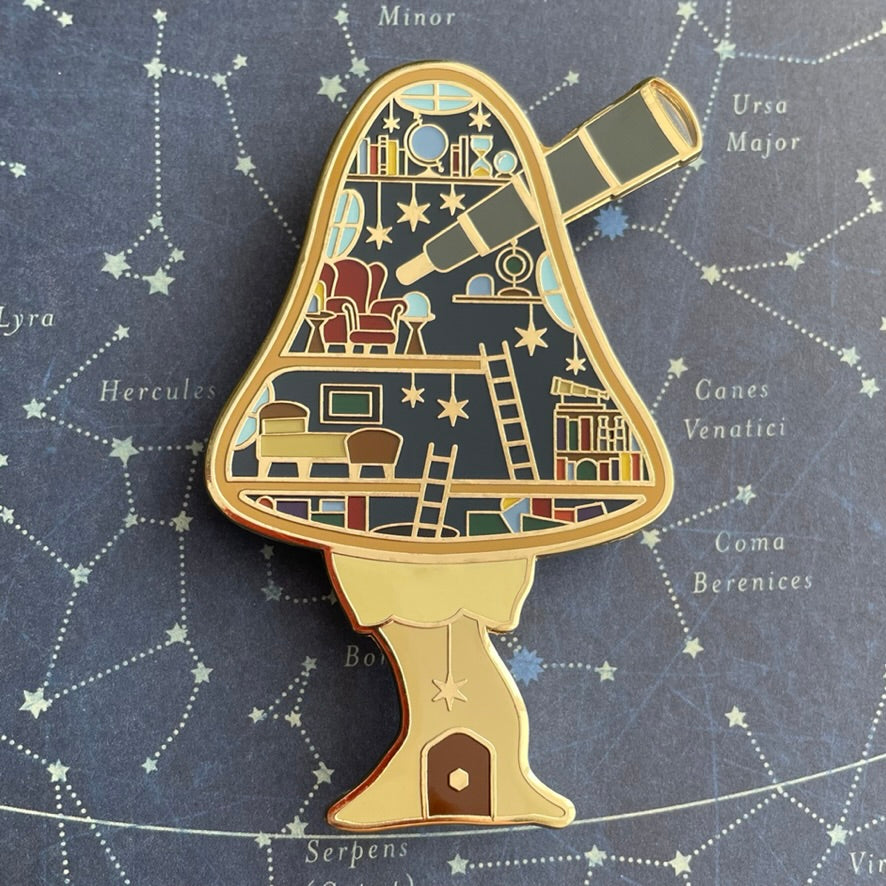 Wildwood Observatory Pin - Mushroom Village Pin Collection