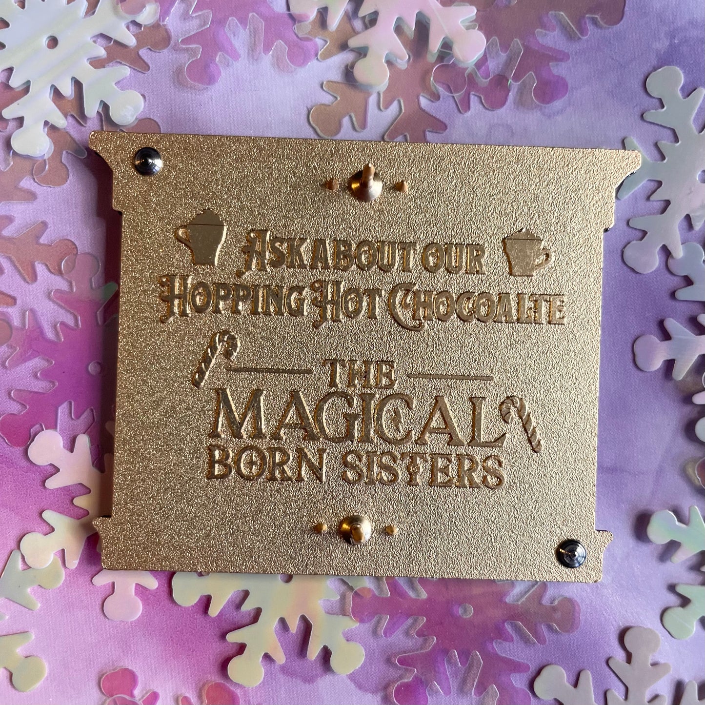 Holiday Candy Shop Window Pin