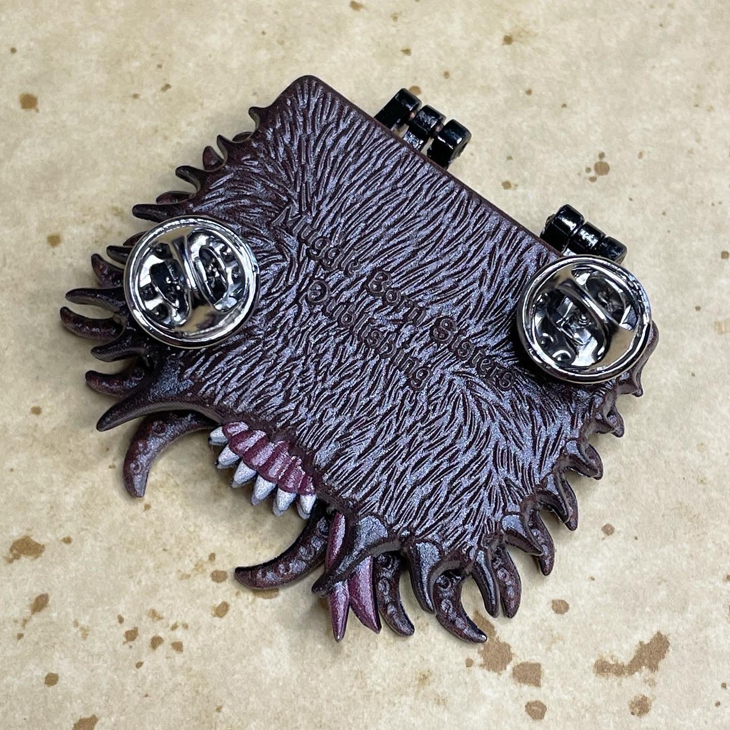 Scary Book Pin