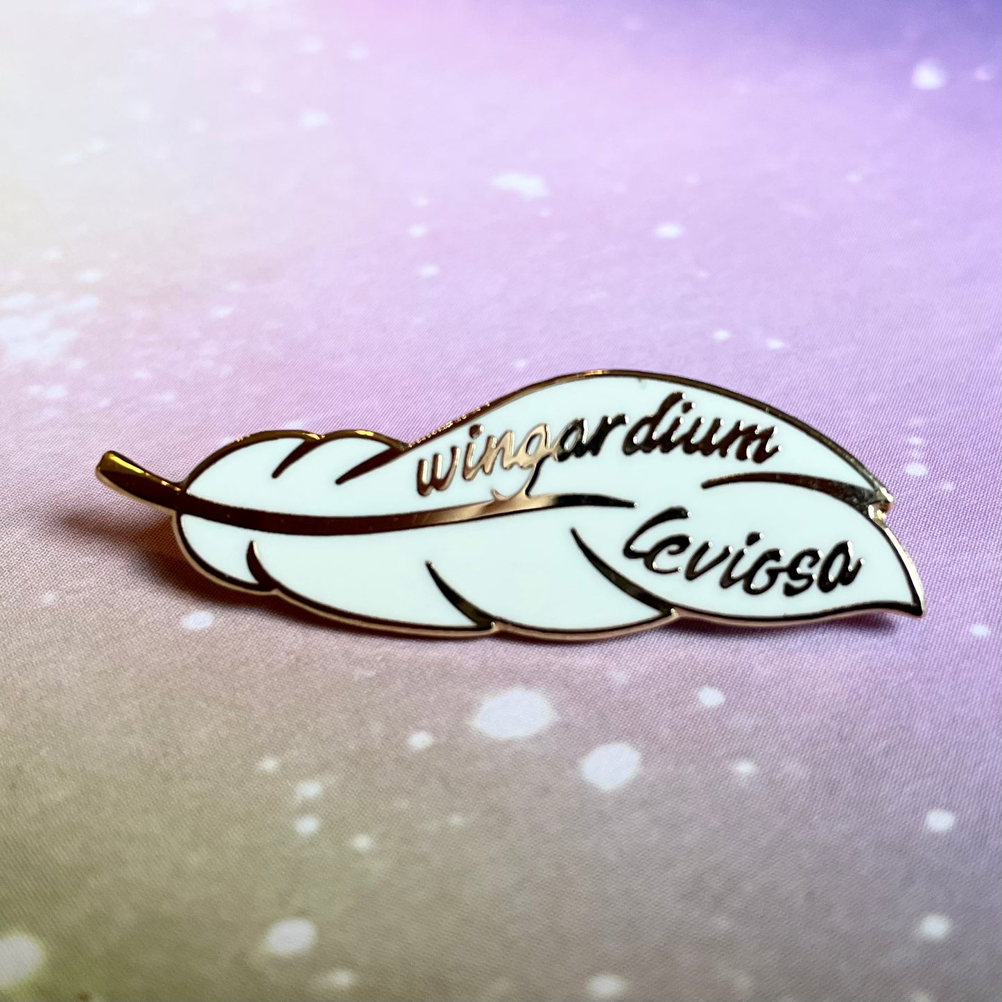 Floating Feather Spell Pin