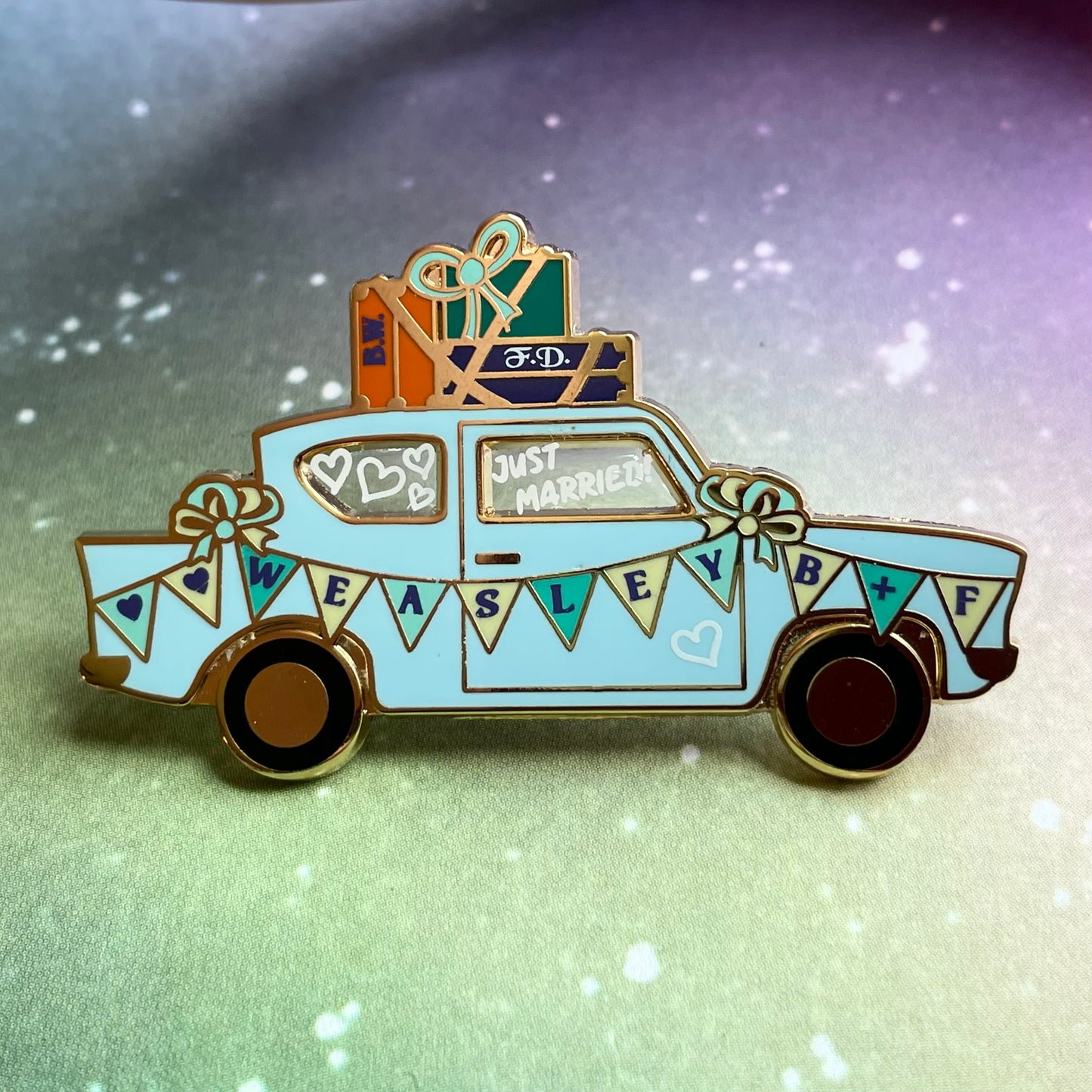 Just Married Car Pin