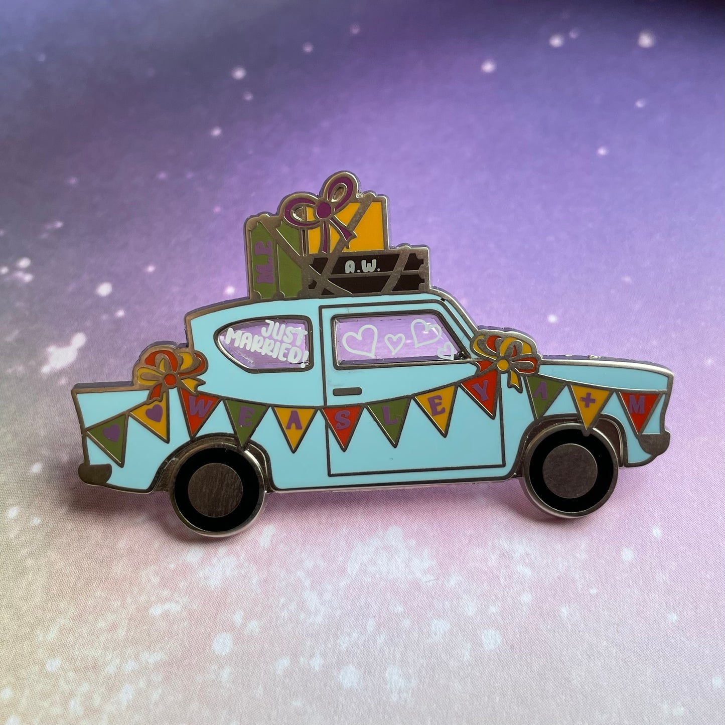 Just Married Car Pin