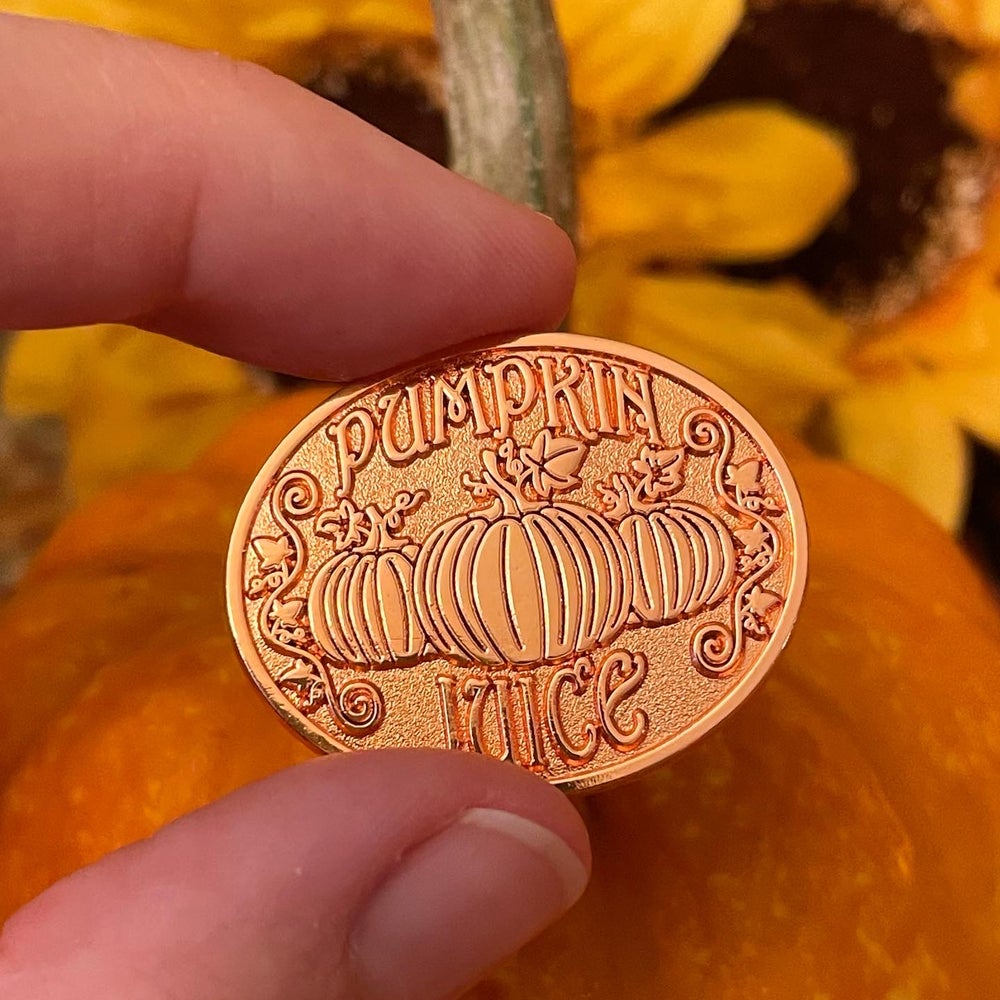 Pumpkin Juice Logo Pin